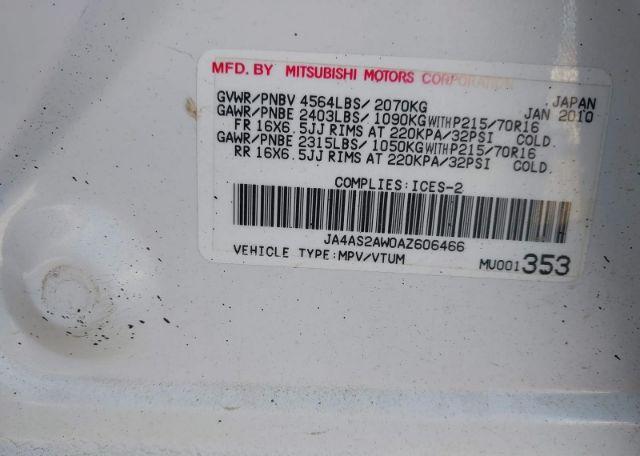 2010 MITSUBISHI OUTLANDER ES