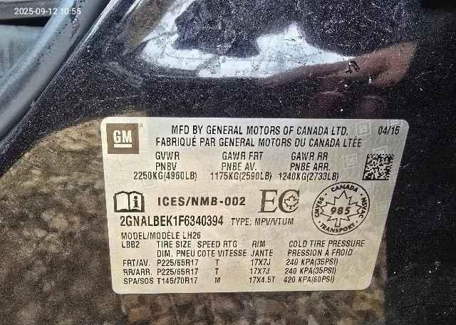 2015 CHEVROLET EQUINOX LT