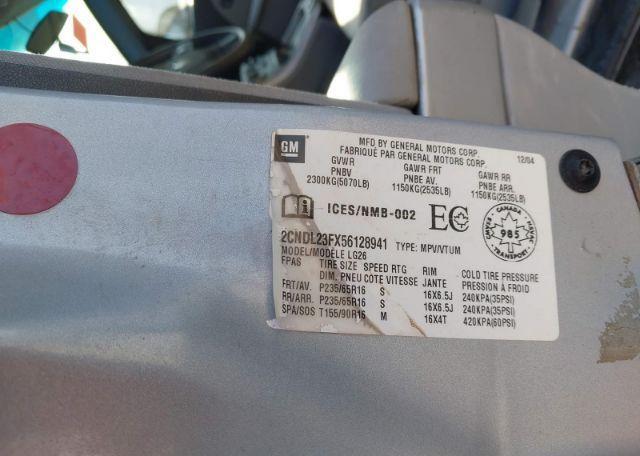 2005 CHEVROLET EQUINOX LT V6