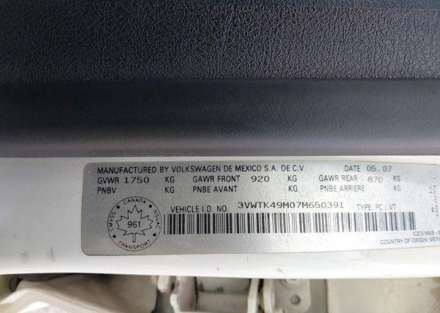 2007 VOLKSWAGEN JETTA CITY