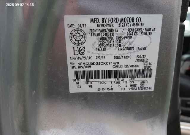 2012 FORD ESCAPE XLT V6