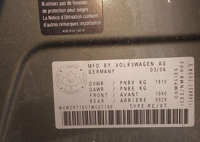 2007 VOLKSWAGEN RABBIT 2.5