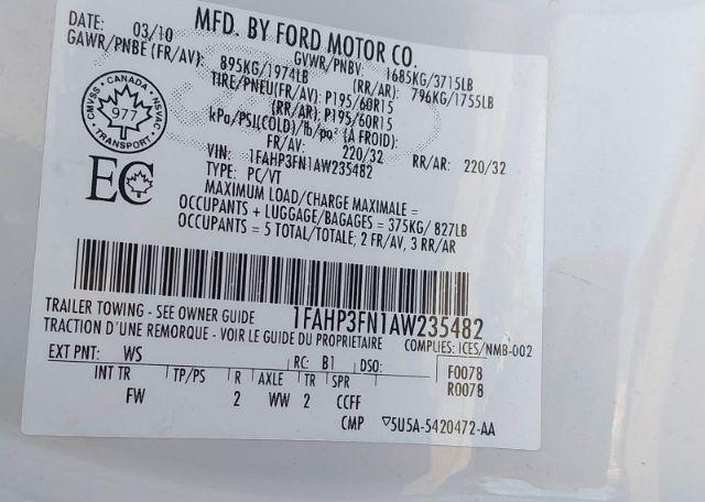 2010 FORD FOCUS SE