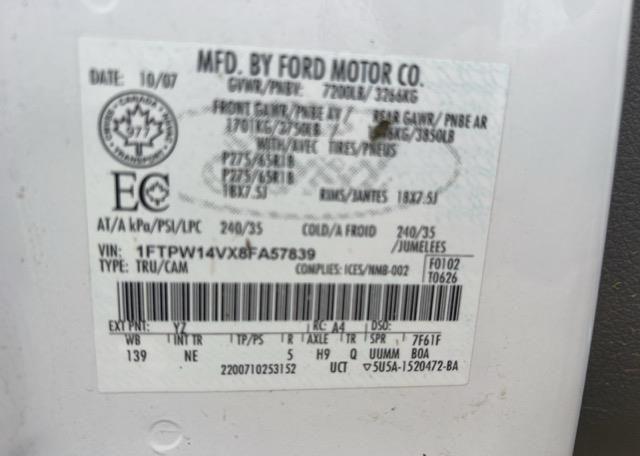 2008 FORD F150 XLT SUPERCREW