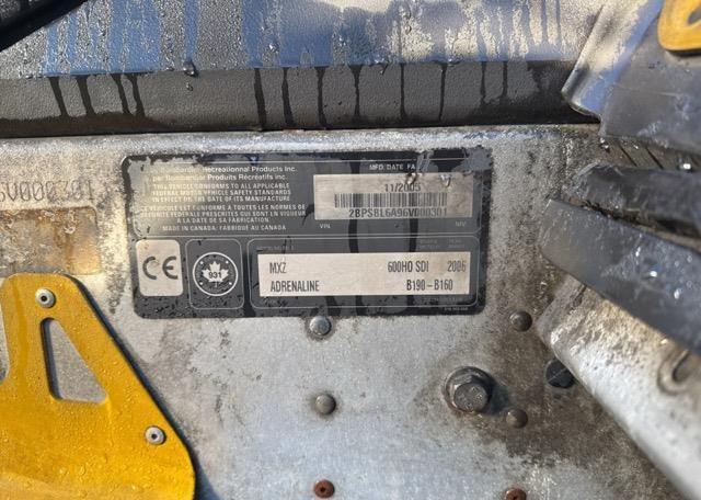 2006 SKI-DOO MX Z ADRENALINE 600 H.O. SDI R
