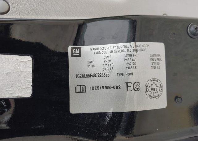 2008 PONTIAC G5 SE
