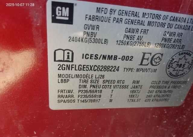 2012 CHEVROLET EQUINOX LTZ V6