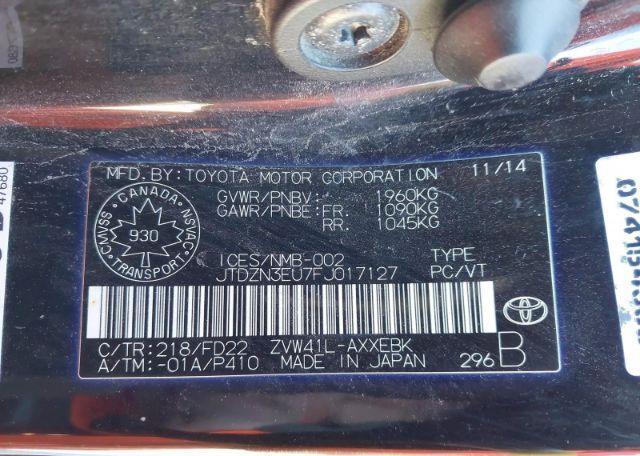 2015 TOYOTA PRIUS V