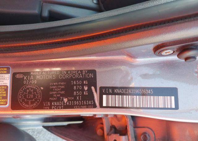 2009 KIA RIO5 EX CONVENIENCE