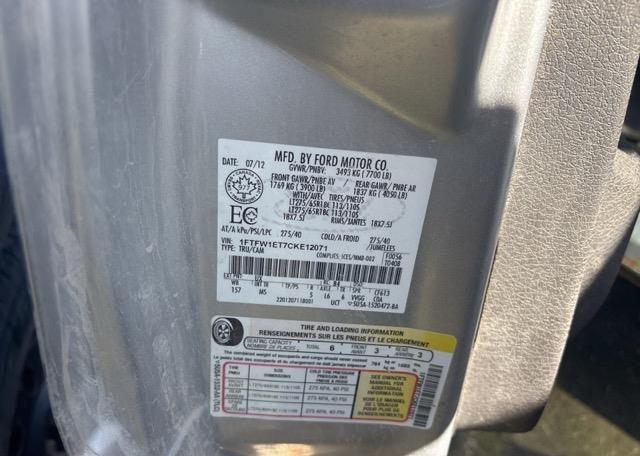 2012 FORD F150 FX4 SUPERCREW