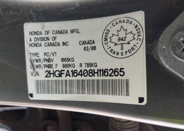 2008 HONDA CIVIC DX-G