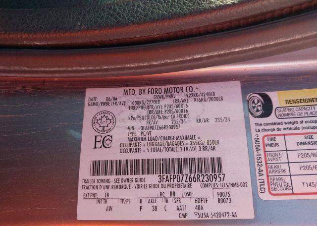 2006 FORD FUSION SE