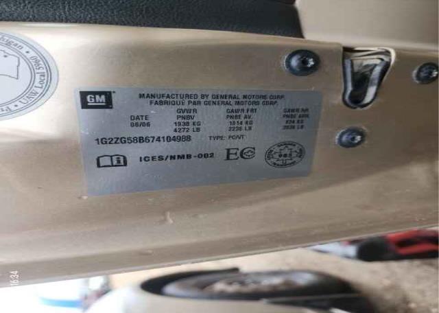 2007 PONTIAC G6 SE