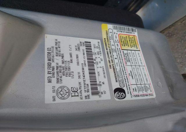 2013 FORD F150 SUPERCREW