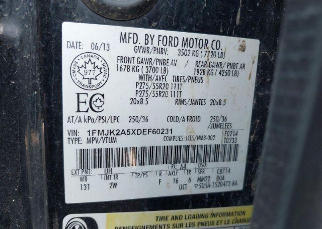 2013 FORD EXPEDITION EL LIMITED