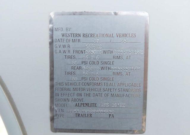 1995 ALPENLITE 29RKBS