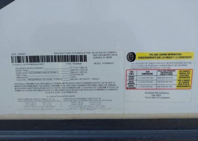 2022 KEYSTONE PP268B422