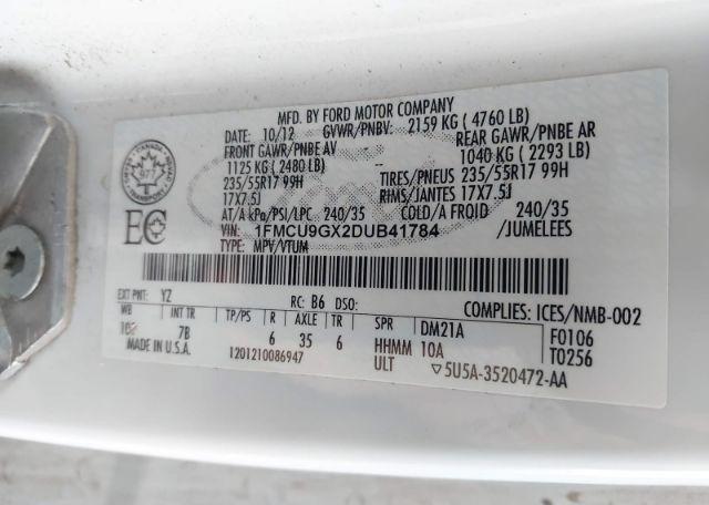 2013 FORD ESCAPE SE
