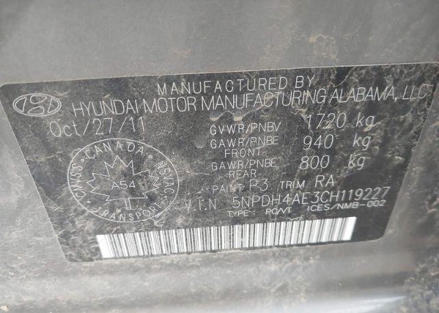 2012 HYUNDAI ELANTRA GLS