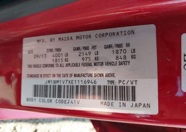 2014 MAZDA 3 TOURING