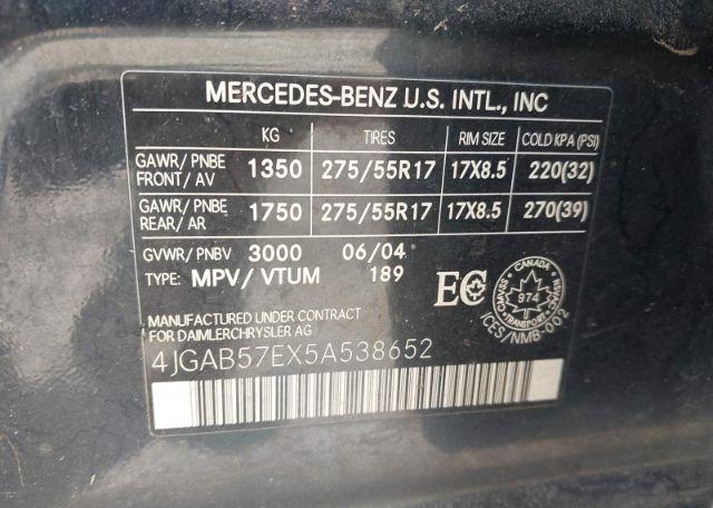 2005 MERCEDES-BENZ ML 350