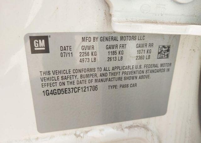2012 BUICK LACROSSE PREMIUM