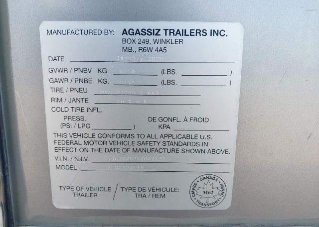 2020 TRAILER AGASSIZ