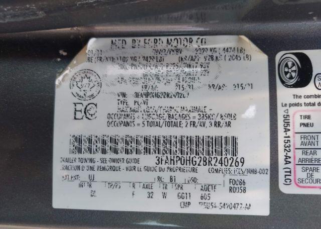 2011 FORD FUSION SE
