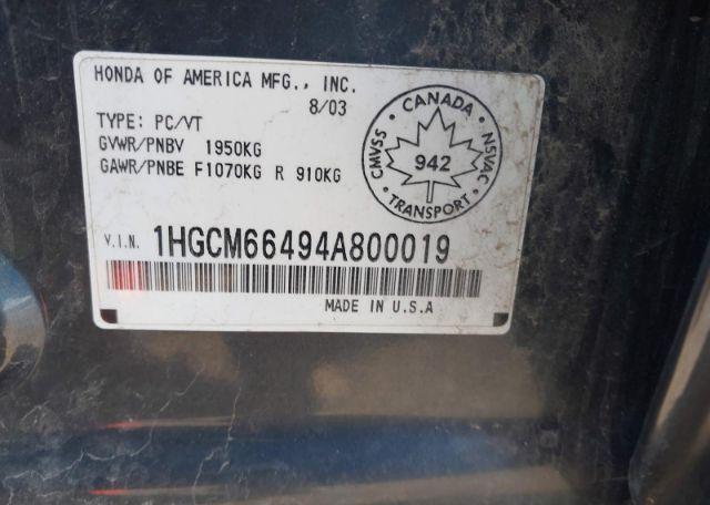 2004 HONDA ACCORD EX