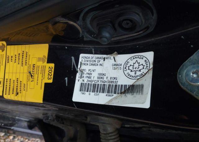 2016 HONDA CIVIC SEDAN