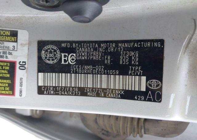 2014 TOYOTA COROLLA L
