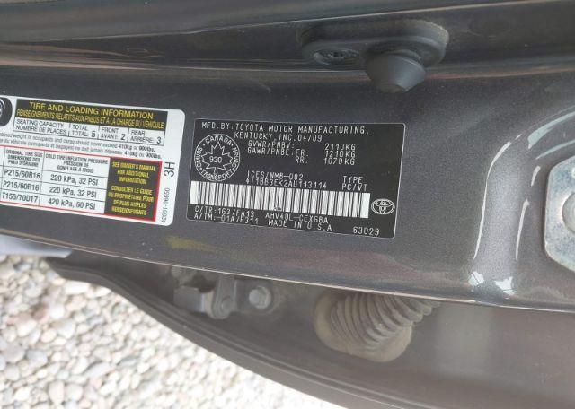 2010 TOYOTA CAMRY HYBRID