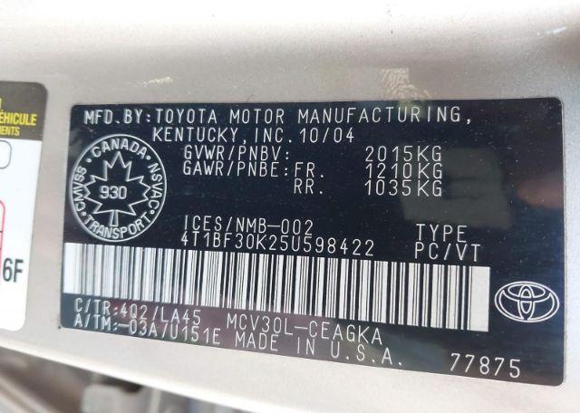 2005 TOYOTA CAMRY LE