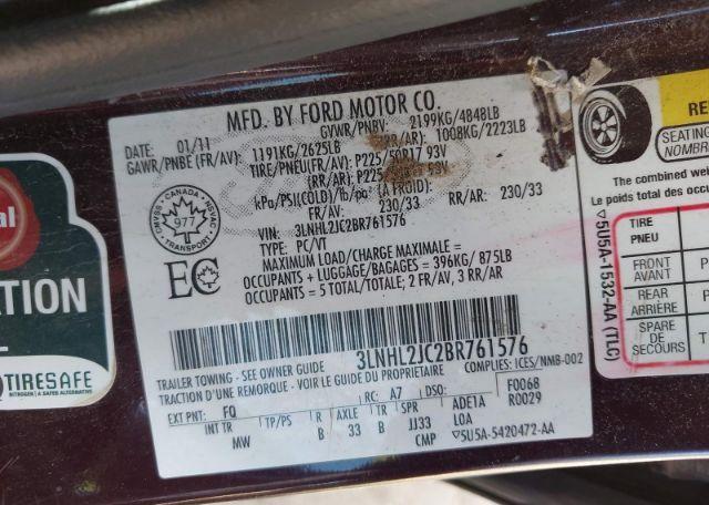 2011 LINCOLN MKZ