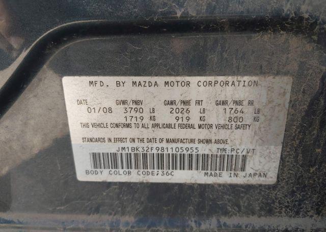 2008 MAZDA 3 I