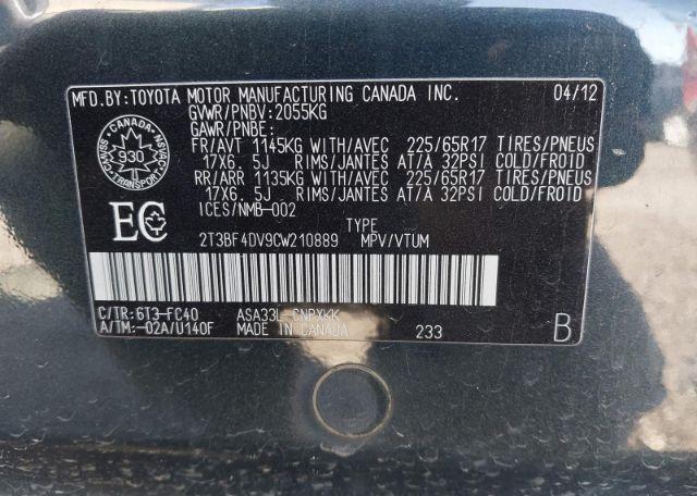 2012 TOYOTA RAV4