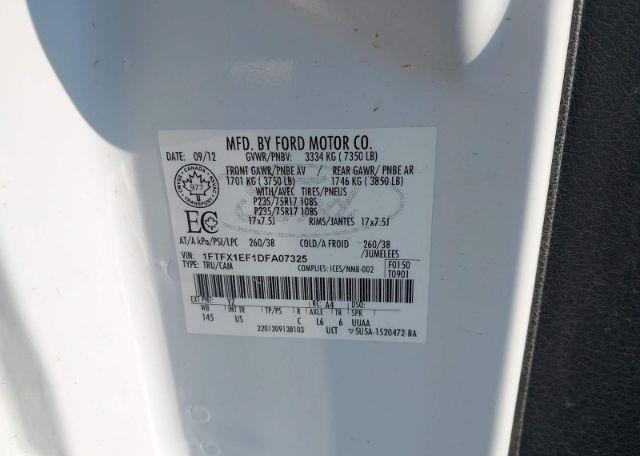 2013 FORD F150 SUPER CAB