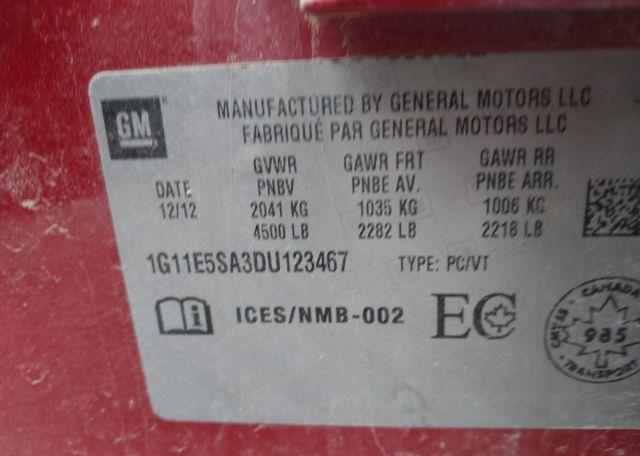 2013 CHEVROLET MALIBU 2LT