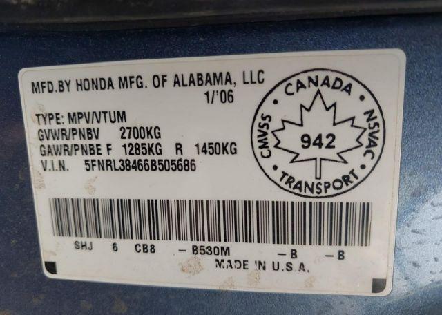 2006 HONDA ODYSSEY EX