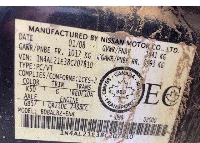 2008 NISSAN ALTIMA 2.5