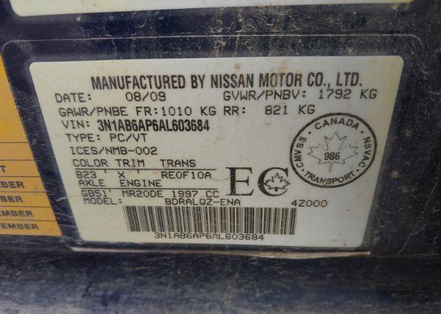 2010 NISSAN SENTRA 2.0