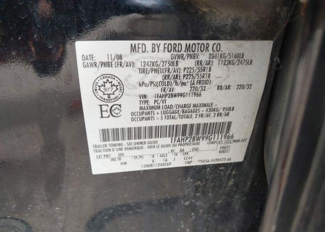 2009 FORD TAURUS LIMITED