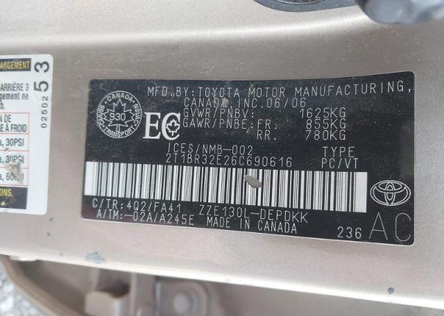 2006 TOYOTA COROLLA CE
