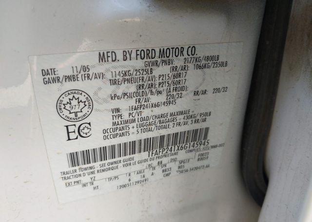 2006 FORD FIVE HUNDRED SEL