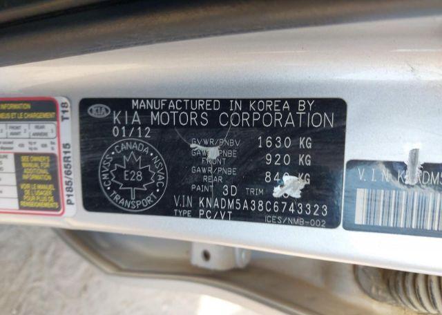 2012 KIA RIO LX