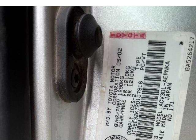 2002 TOYOTA CAMRY LE
