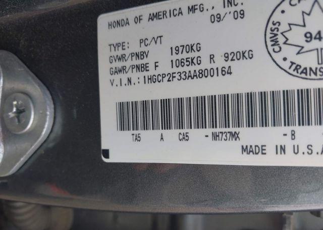 2010 HONDA ACCORD LX