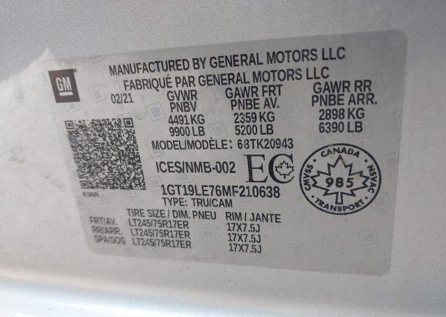2021 GMC SIERRA K2500 HEAVY DUTY