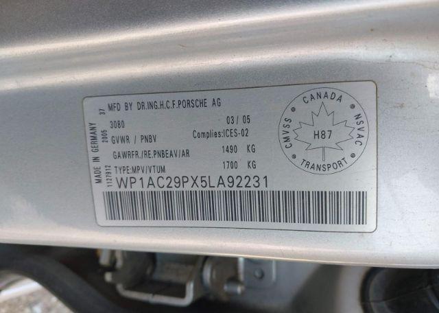 2005 PORSCHE CAYENNE TURBO