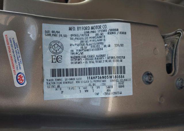 2005 FORD FOCUS ZXW